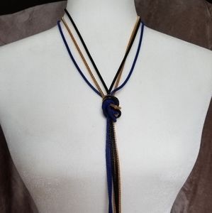 Multi color mesh necklace